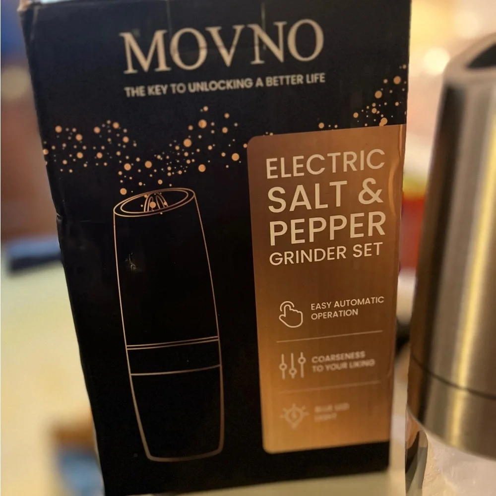Automatic Gravity Salt & Pepper Grinders | Stainless Steel Pair | LED Light